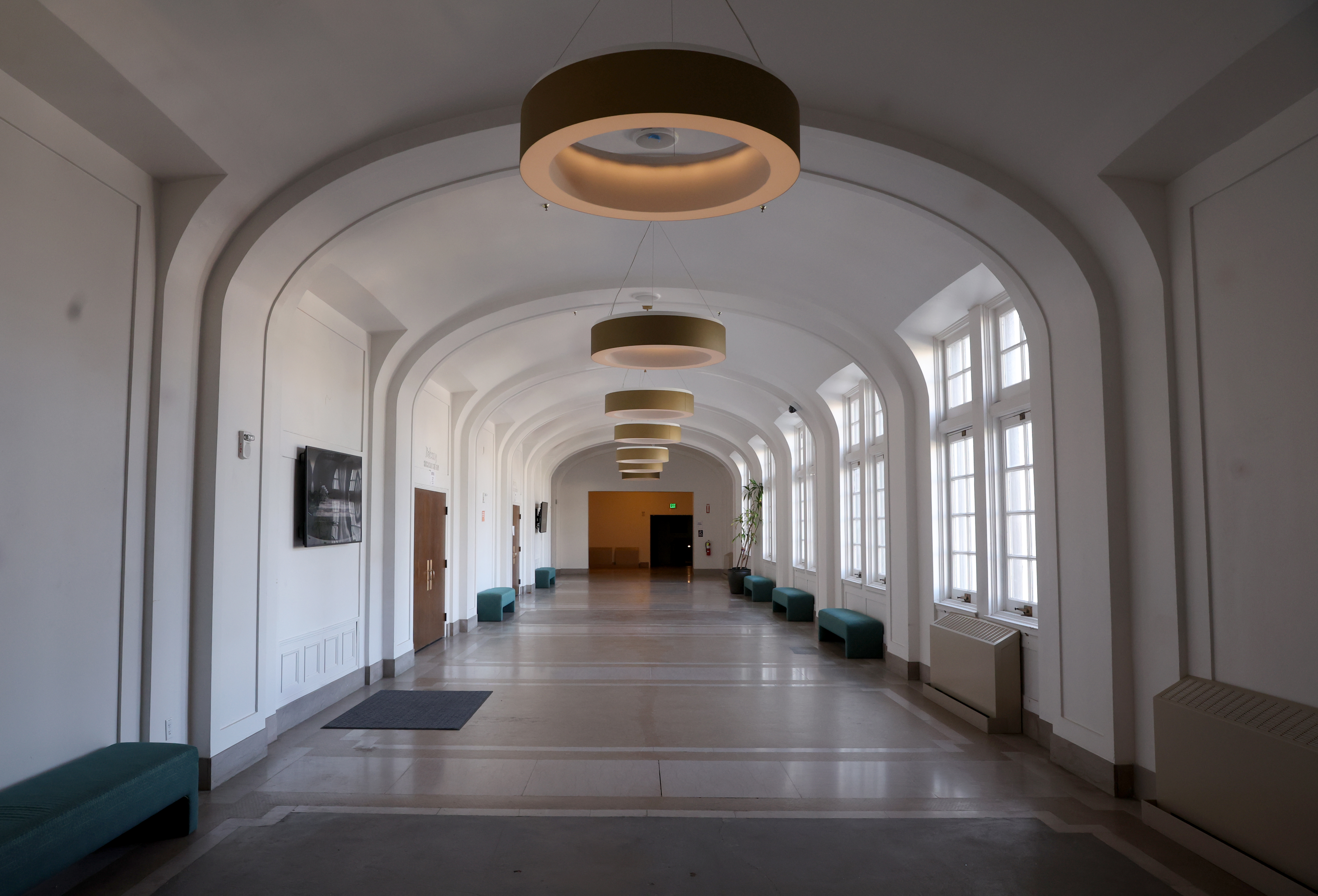 A view of an upstairs hallway inside the newly-reopened Henry...