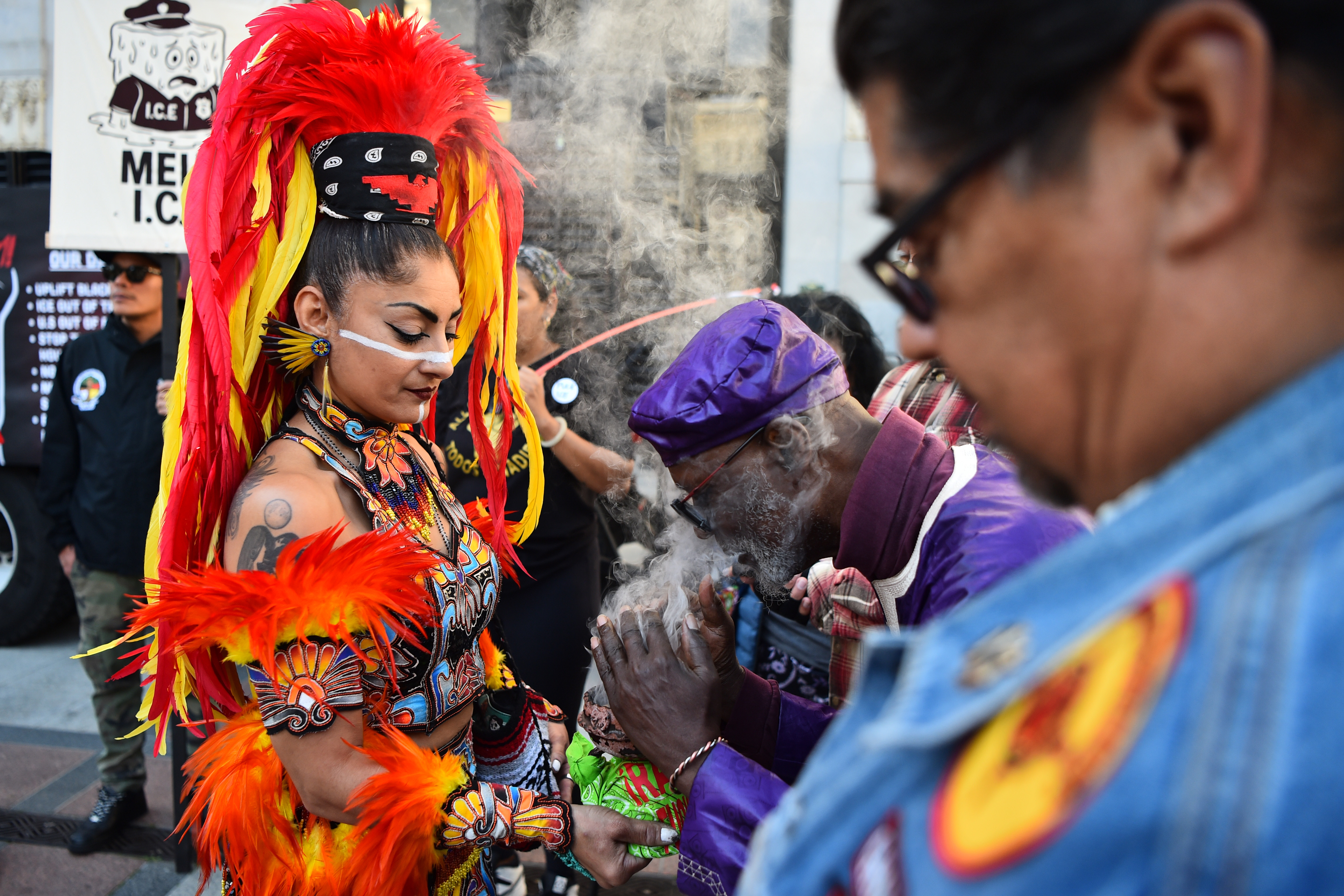 Lorena Gonzalez with Communities United For Restorative Youth Justice (C.U.R.Y.J.)...