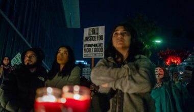 Long Beach residents take to the streets to protest the killing of Renee Nicole Good by ICE