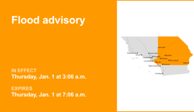 Flood advisory issued for Orange County until Thursday morning caused by significant rain – Orange County Register