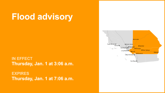Flood advisory issued for Orange County until Thursday morning caused by significant rain – Orange County Register