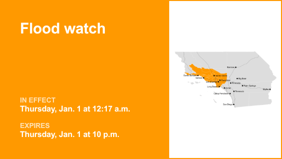 Flood watch in place for Los Angeles County until Thursday night caused by persistent rain – San Gabriel Valley Tribune