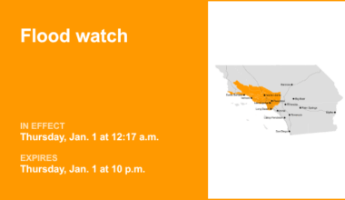 Flood watch issued for 5 Freeway north of LA until Thursday night caused by substantial rain – Orange County Register
