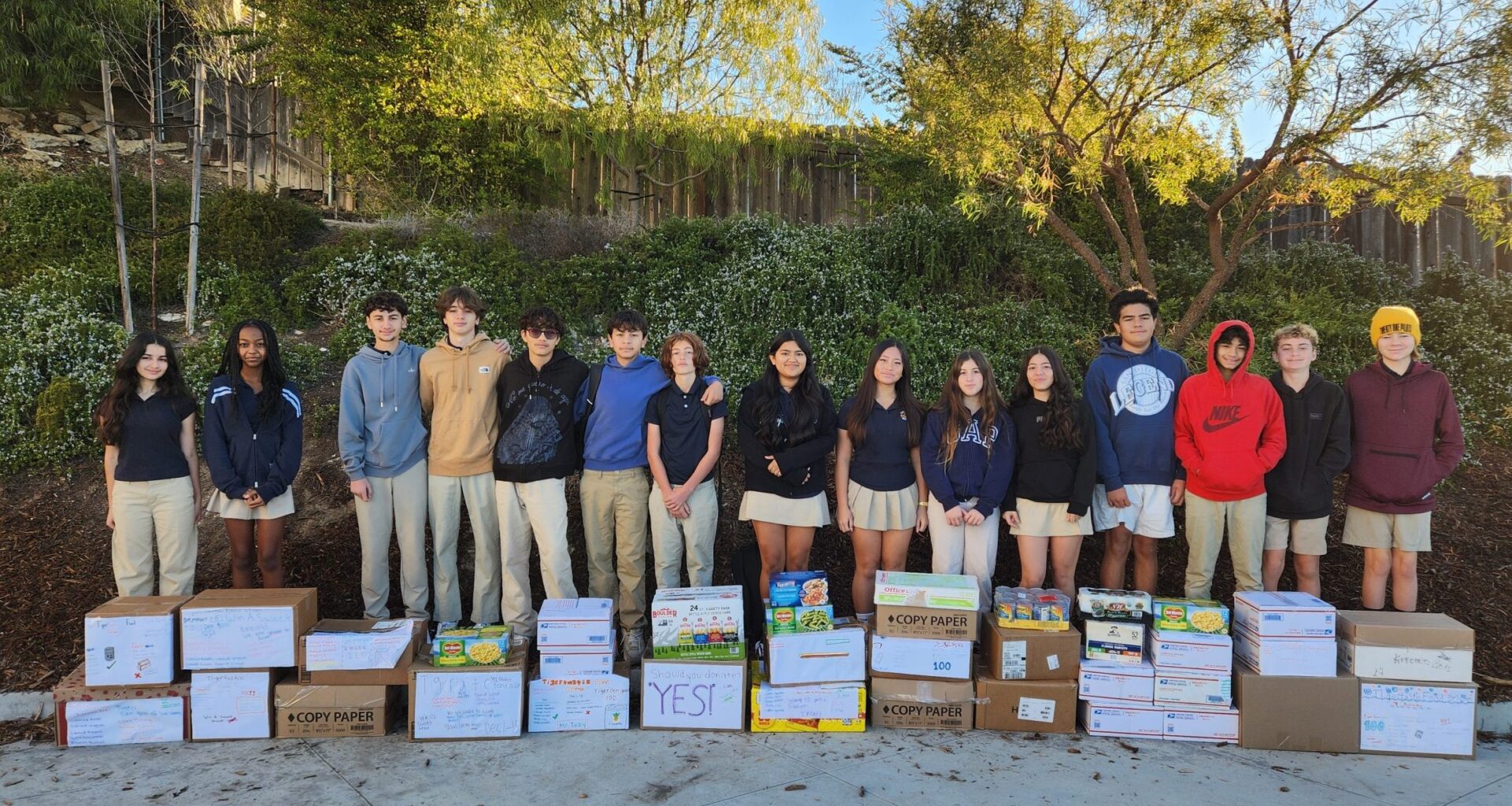 Builders Club steps up for the San Diego Food Bank 