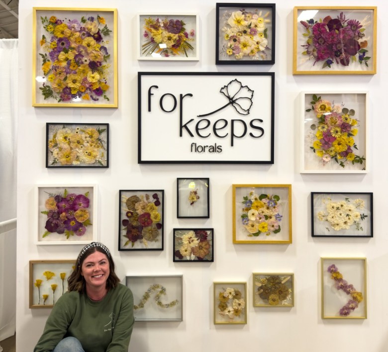 Grace Scott with flower preservations