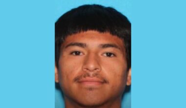 Fresno police are seeking the public’s help locating 23-year-old Joseph Dominguez, who is wanted in connection with three armed robberies in December 2025 that left at least one victim with severe injuries. (Fresno PD)