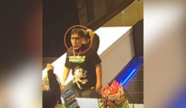 Fresno police are seeking the public’s help to identify a suspect wearing a black shirt who assaulted another patron at the Regal Fresno River Park movie theater on Dec. 18, 2025, and are urging anyone with information to contact investigators or Crime Stoppers. (Fresno PD)