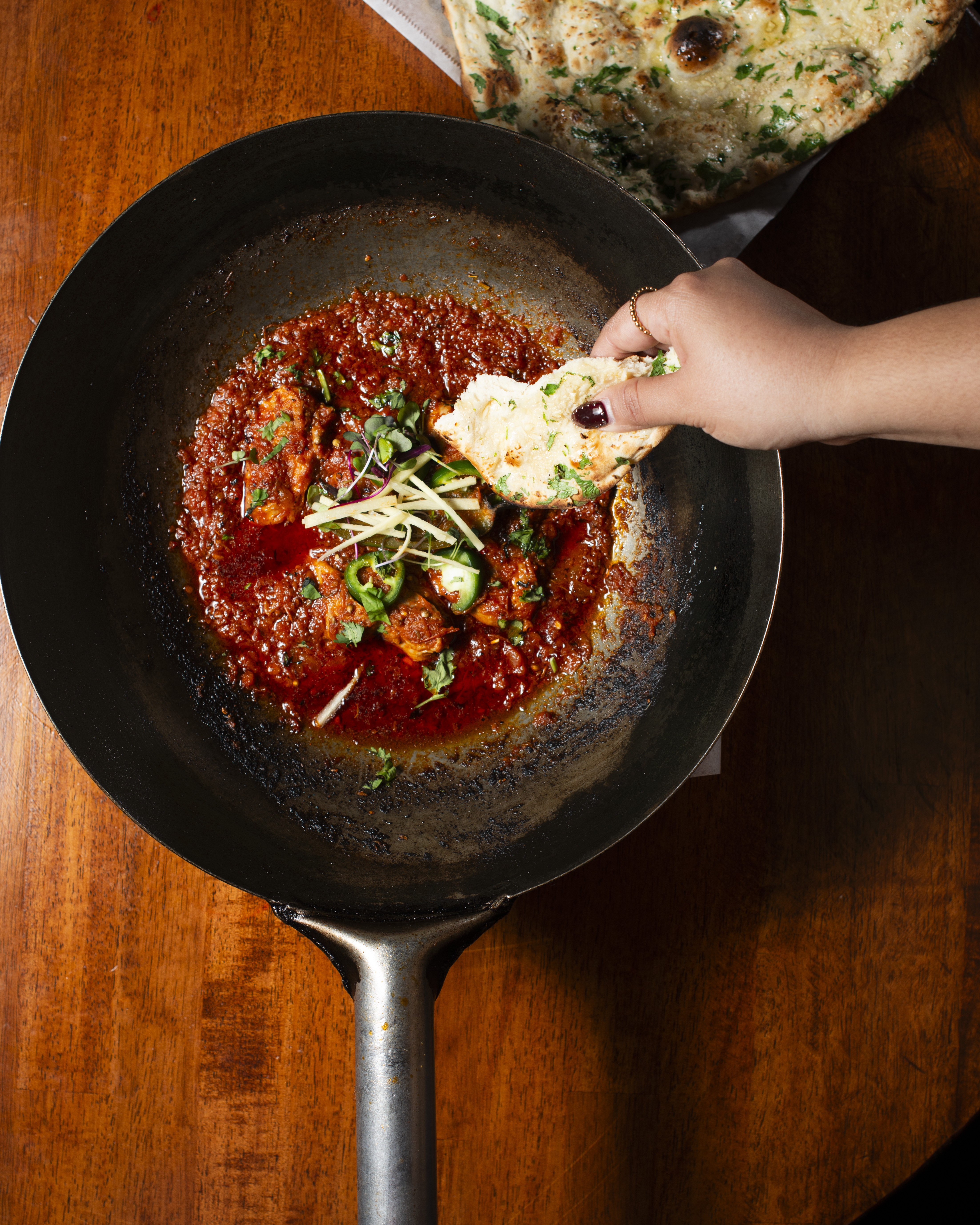 Chicken karahi available at Khan Saab, which recently opened in...