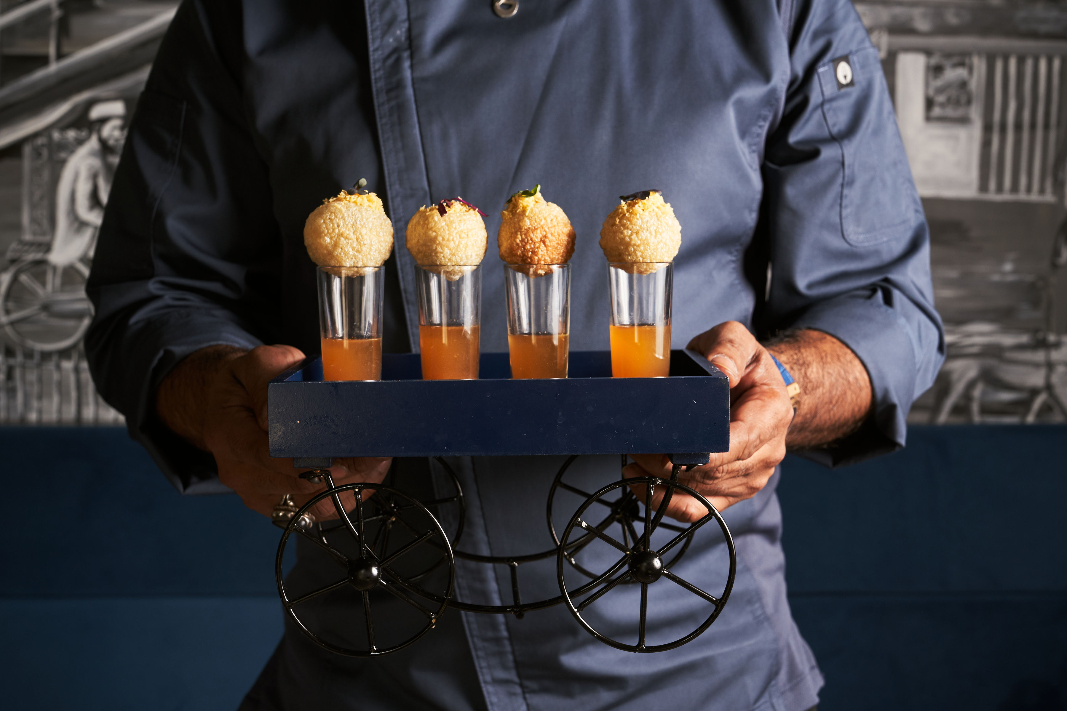 Pani puri available at Khan Saab, which recently opened in...