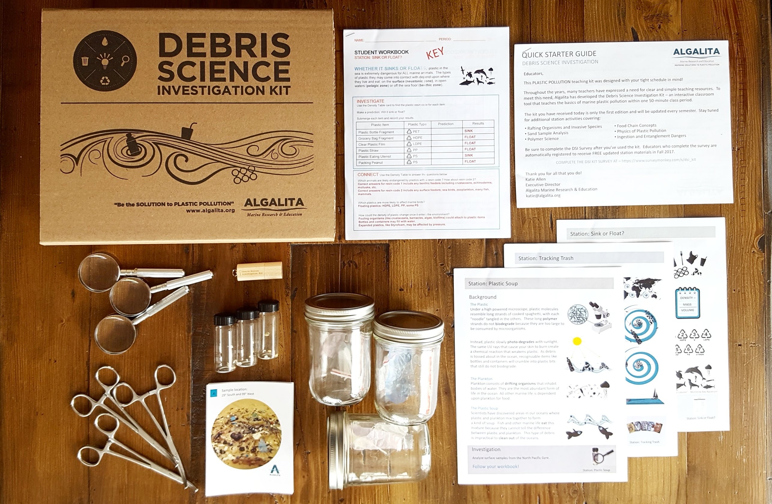 A student education toolkit offered by Algalita. (Photo courtesy of...