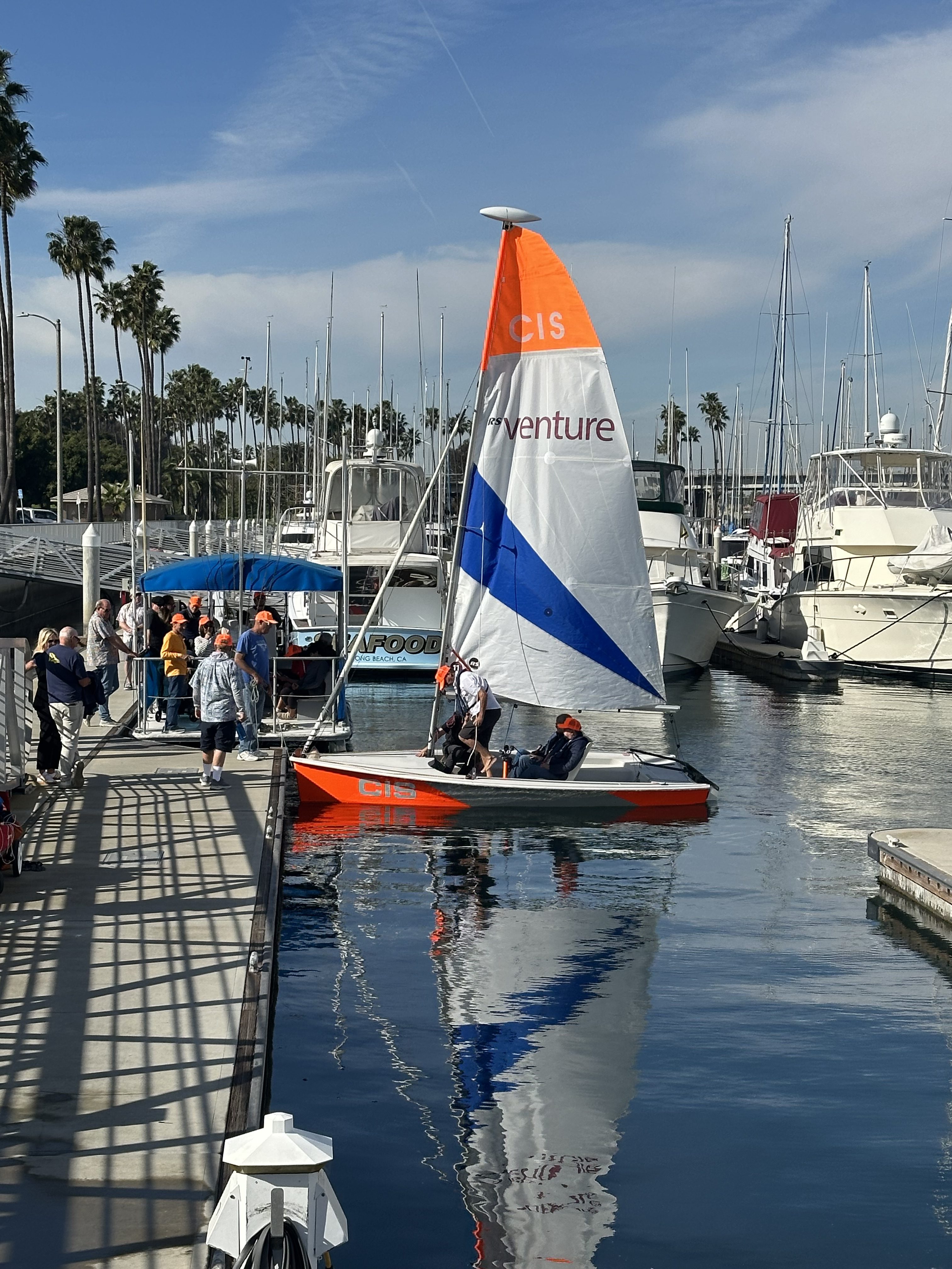 Long Beach Yacht Club members and California Inclusive Sailing officials...