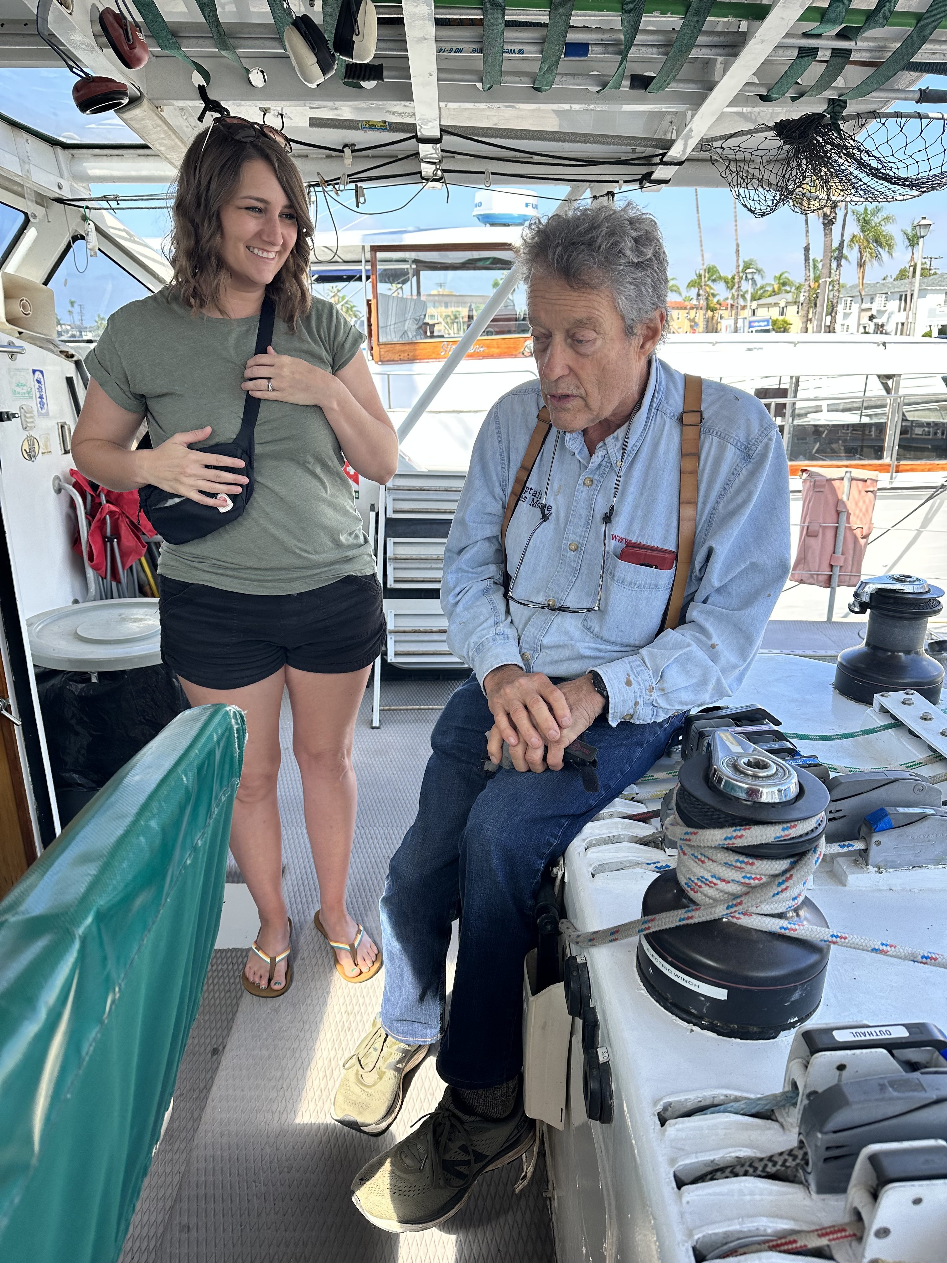 Capt. Charles Moore on his ocean research vessel Alguita, which...