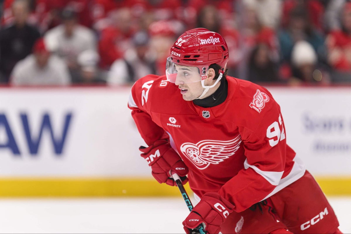 Marco Kasper breaks out of slump in Red Wings’ win over Sharks: 5 thoughts