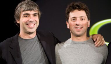 Larry Page and Sergey Brin, the co-founders of Google, in September 2008
