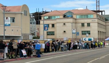 Dozens hold protest after Rady Children’s ends gender-affirming care – NBC 7 San Diego