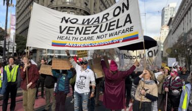 S.F. protesters condemn bombing of Venezuela, capture of Maduro