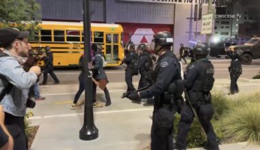 Police, Feds Clash with Demonstrators Outside DTLA Detention Center