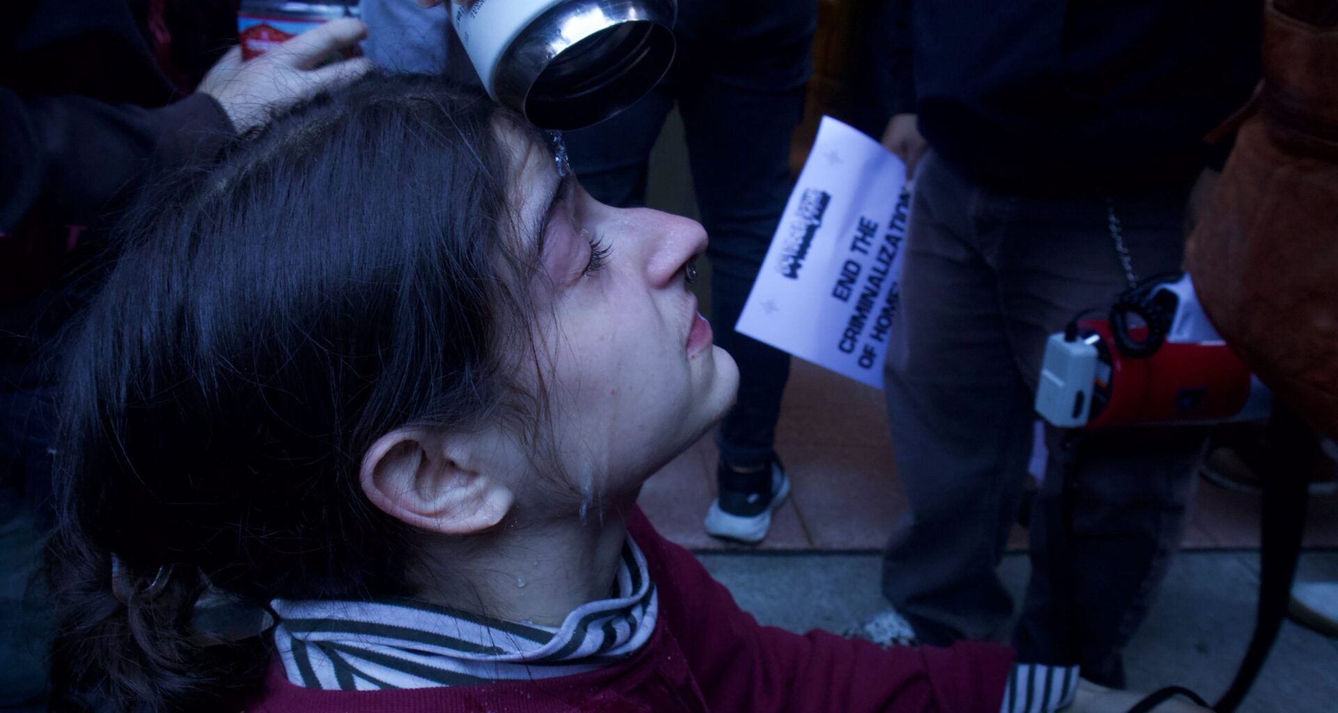 2 detained, 2 pepper sprayed