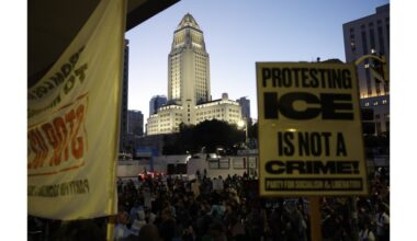Dispersal order issued after anti-ICE protest Sunday in Downtown LA – Daily News
