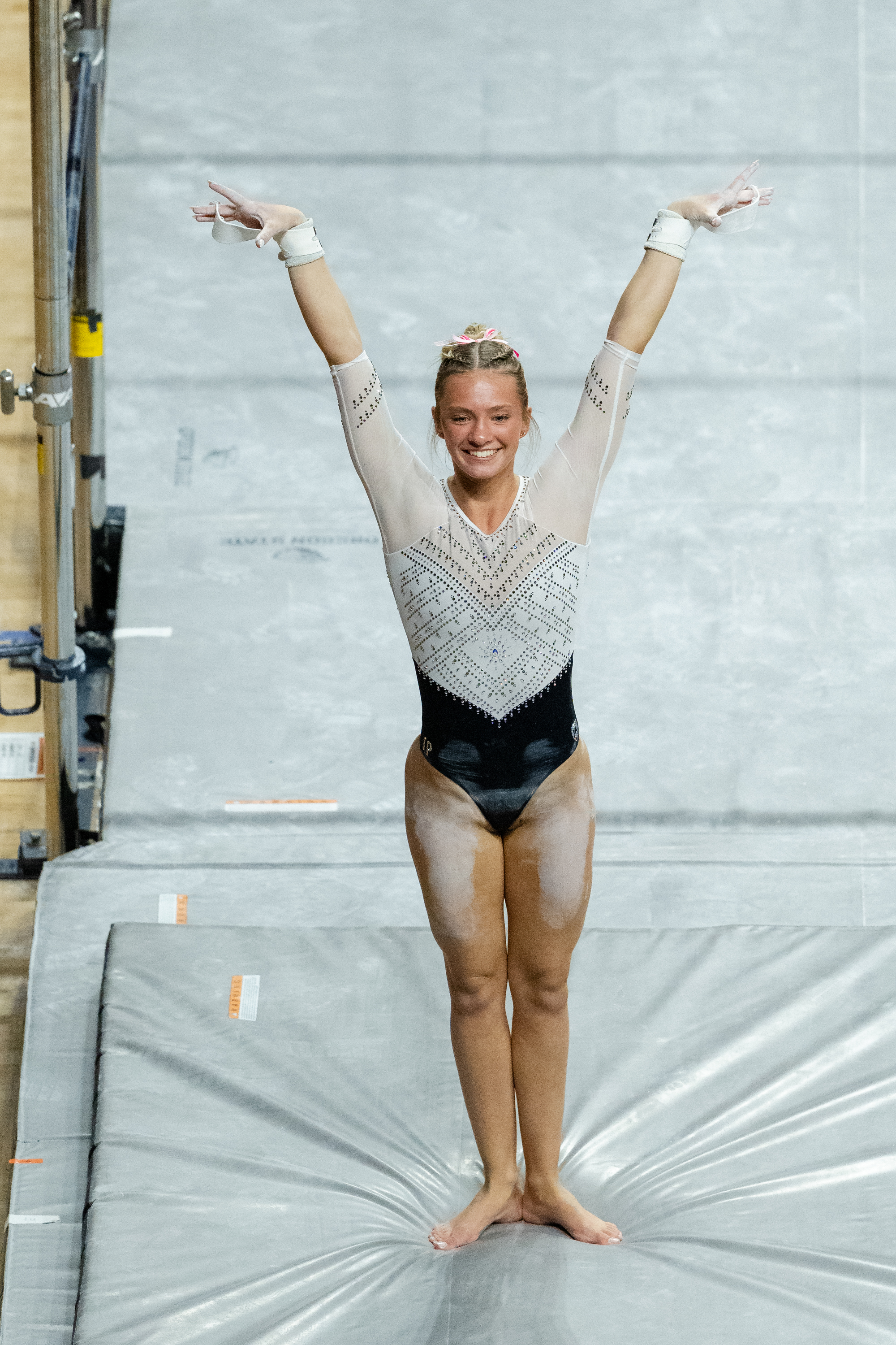 Kaylee Cheek of the Oregon State Beavers competes on the uneven bars during a gymnastics meet against the Sacramento State Hornets at Gill Coliseum on January 16, 2026 in Corvallis, OR.