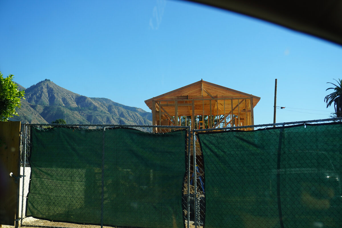 Reconstruction work in the Palisades during late fall. January 2026