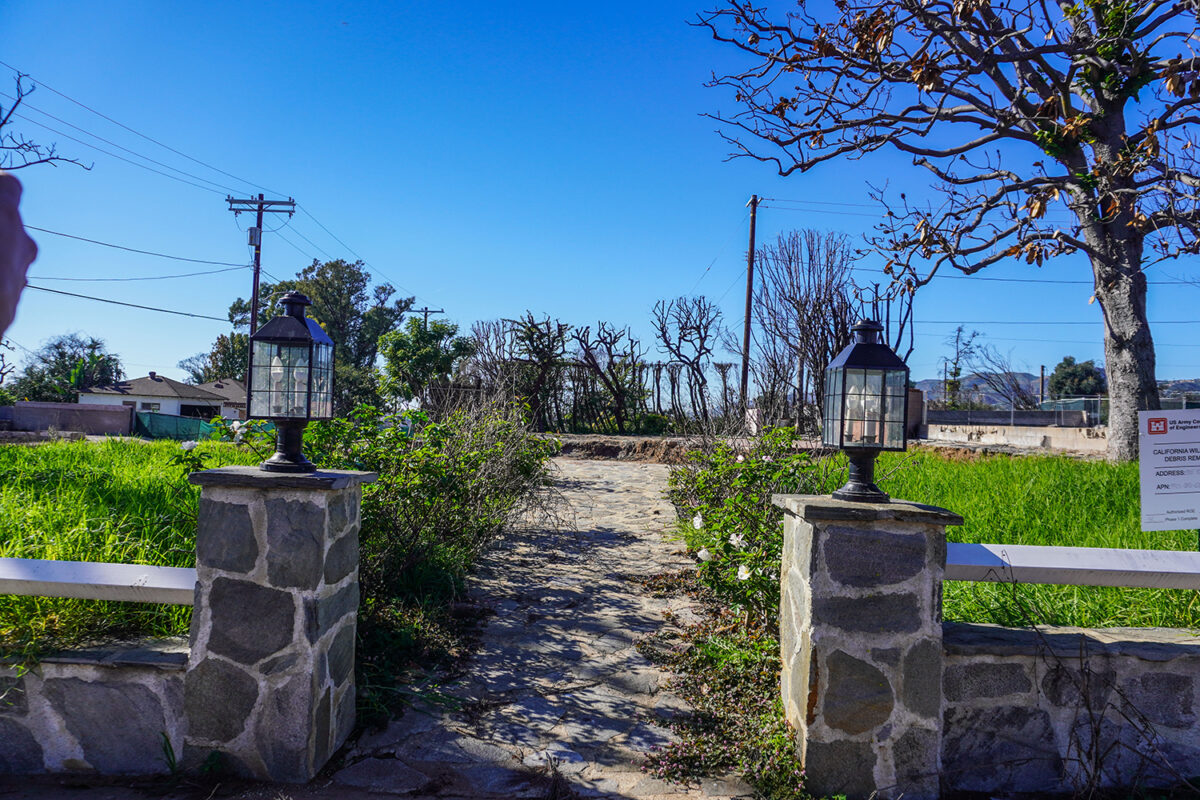 Reconstruction work in the Palisades during late fall. January 2026