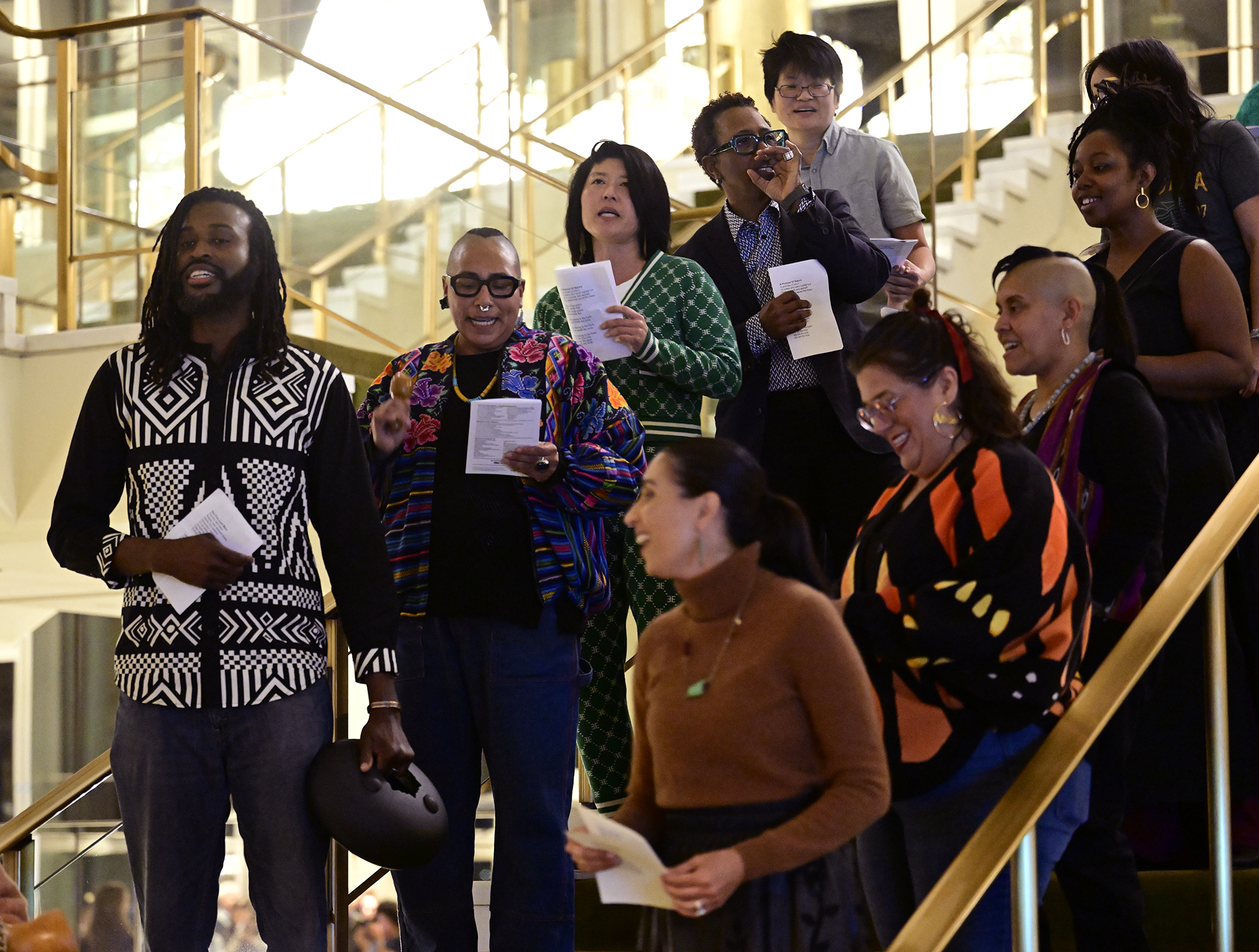 The musical group âEvolve Altadena,â sings original songs written by...