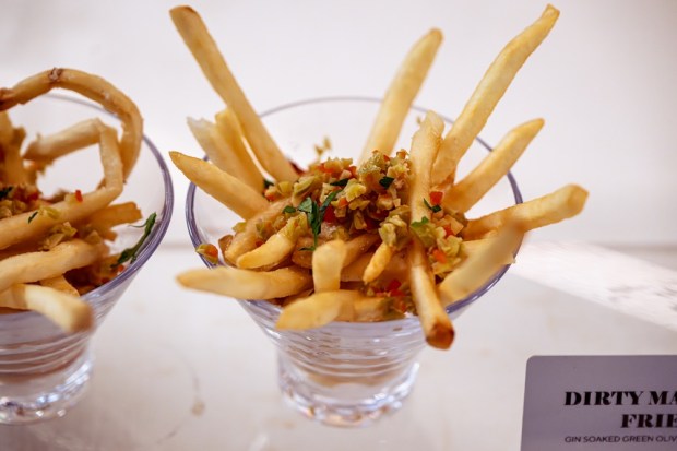 The Dirty Martini Fries will be served at the Post-GRAMMYs Gala Event on City View Terrace at Crypto.com Arena in Los Angeles during the 68th Grammy Awards. (Photo by Ariel Goldberg, Crypto.com Arena)