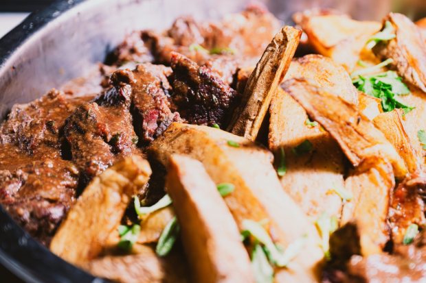 The Mezcal Braised Beef Short Rib will be served at Crypto.com Arena's luxury suites in Los Angeles during the 68th Grammy Awards. (Photo by Ariel Goldberg, Crypto.com Arena)