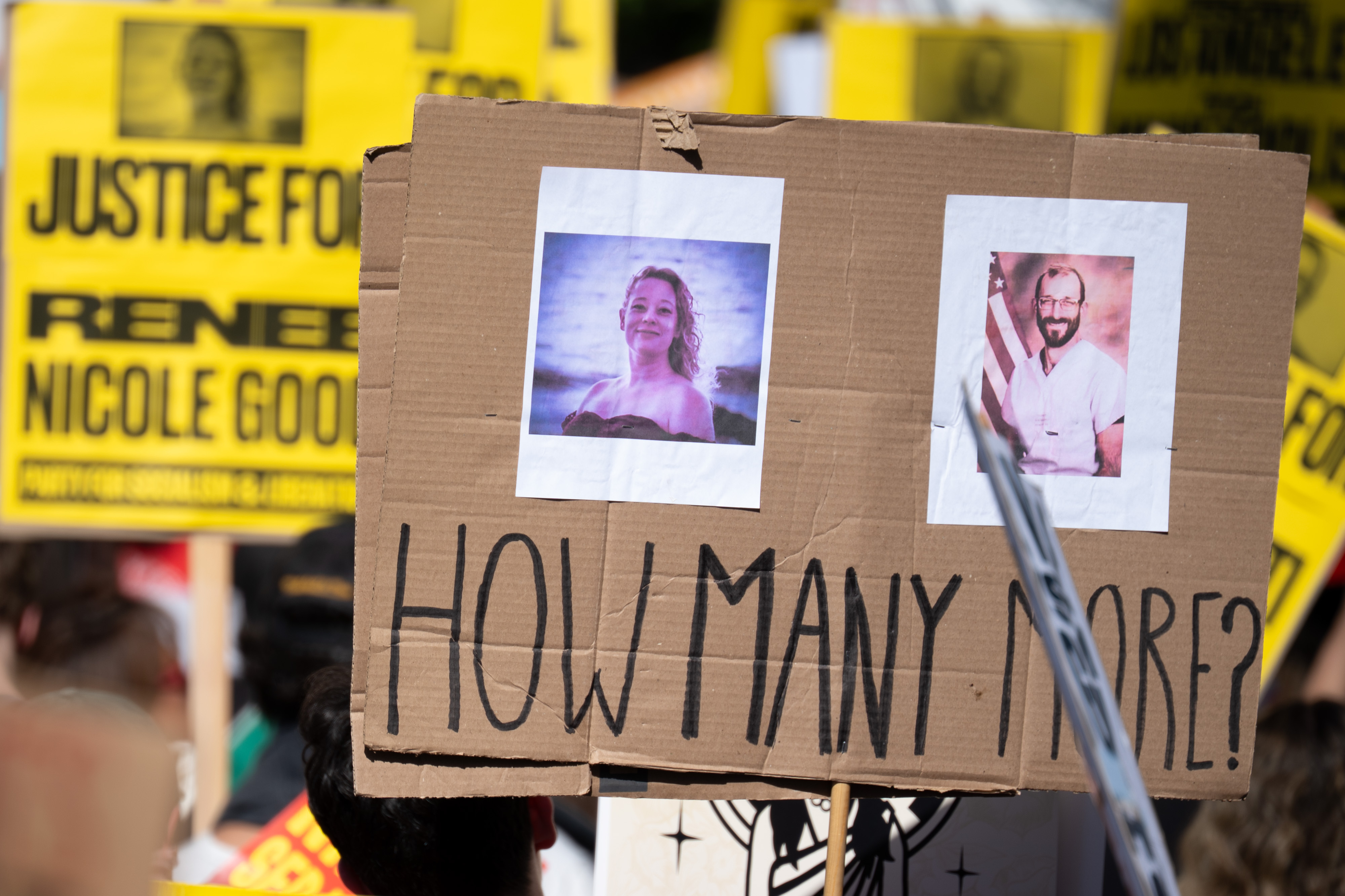 Thousands gathered outside of Los Angeles City Hall to protest...