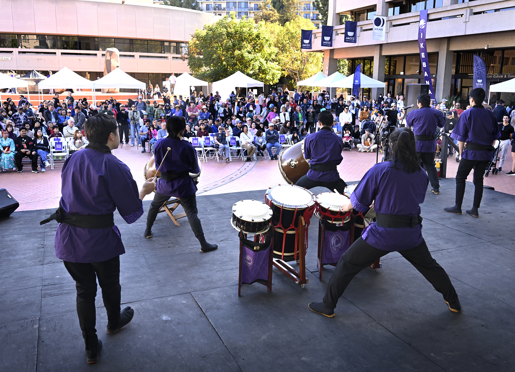 Prota Taiko performs as the Japanese American National Museum celebrated...