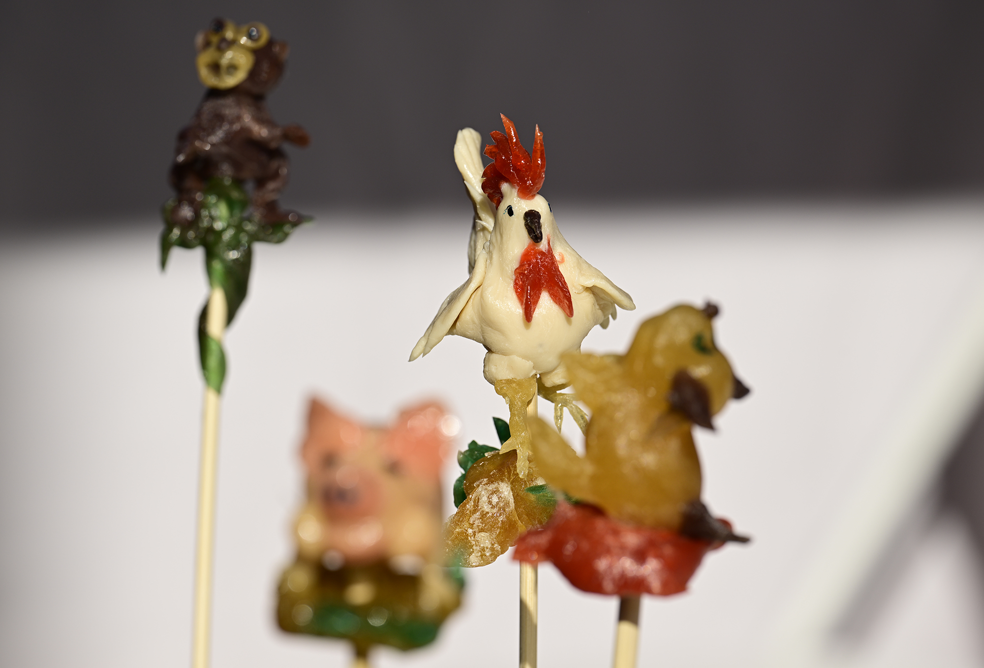 Shan Ichiyanagi made these candy sculptures during the Japanese American...
