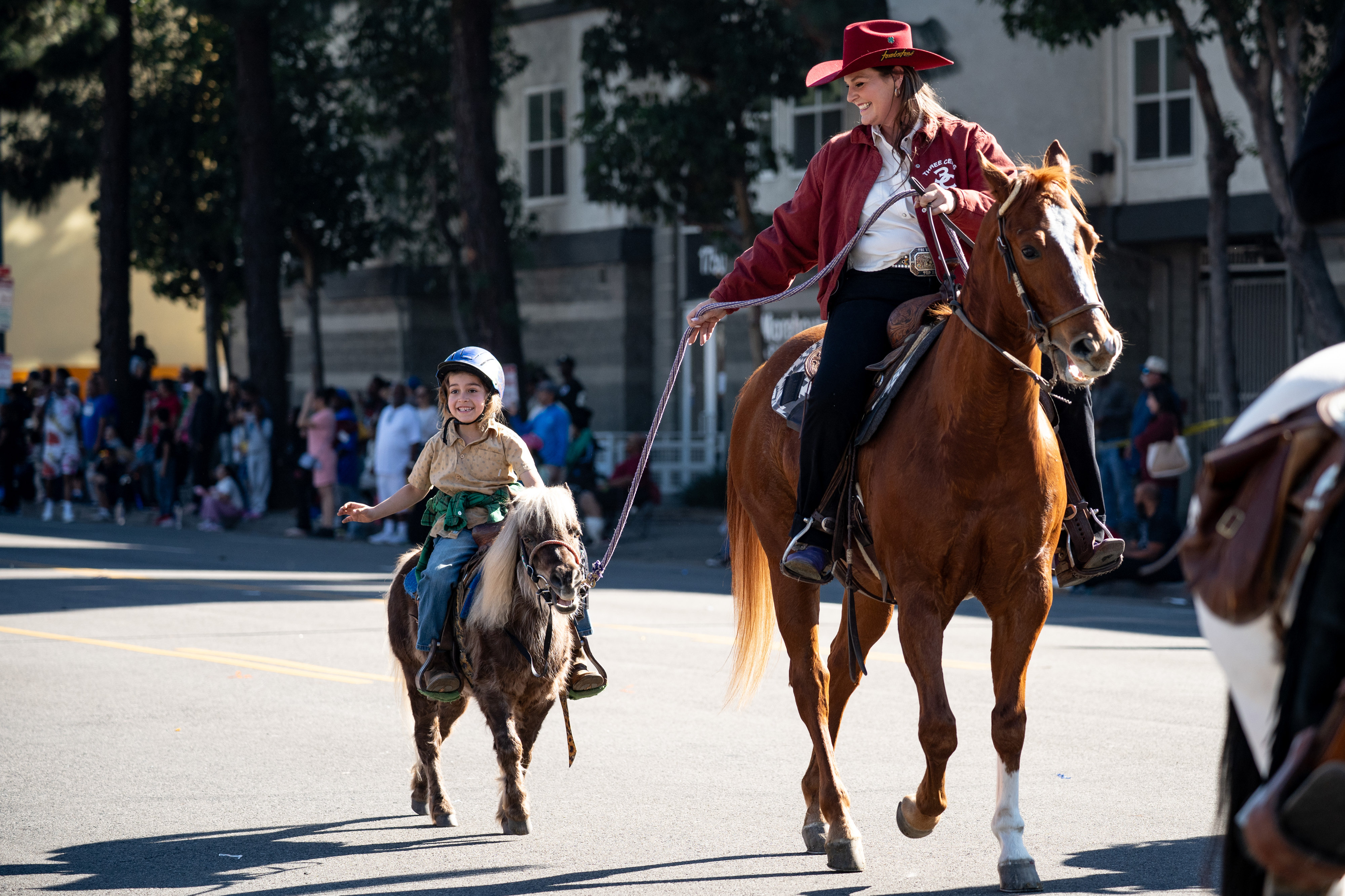 Xavier Villeao, 5, and Natasha Pippen, both of Sun Valley,...