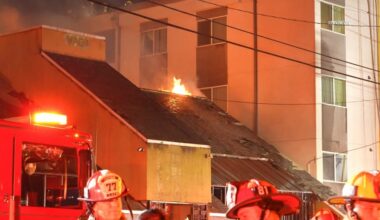 Raging fire guts North Hills building; 41 apartment units yellow-tagged next door – Daily News