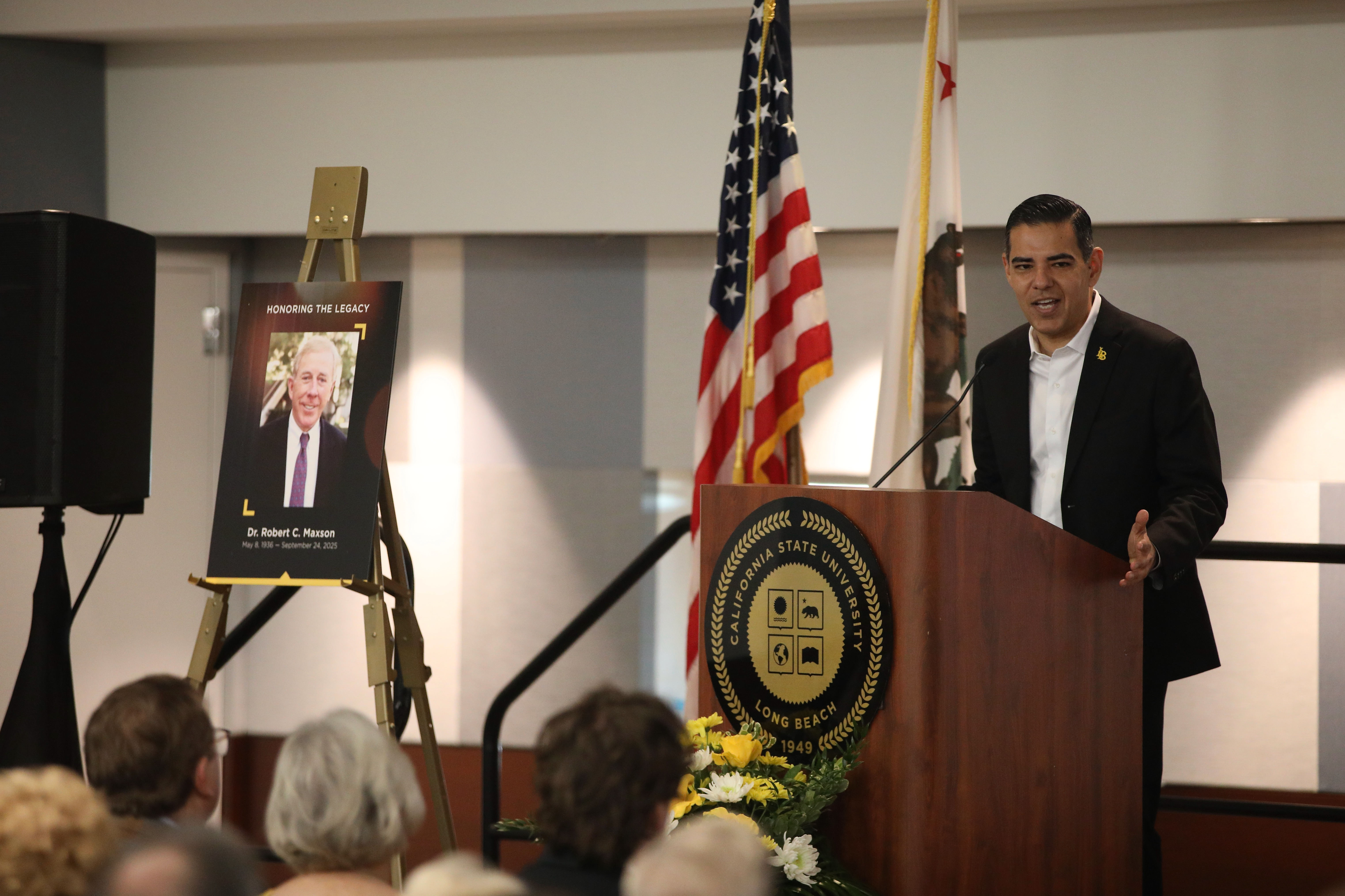 U.S. Representative Robert Garcia returns to his alma mater to...