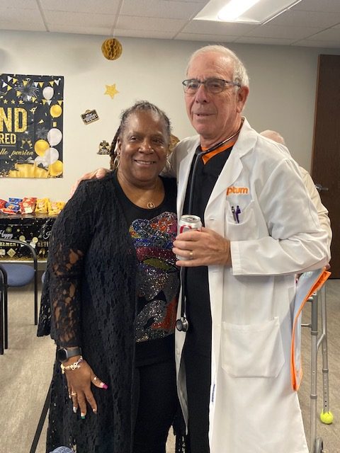 Phyllis Conner, left, a longtime patient who started seeing Dr....