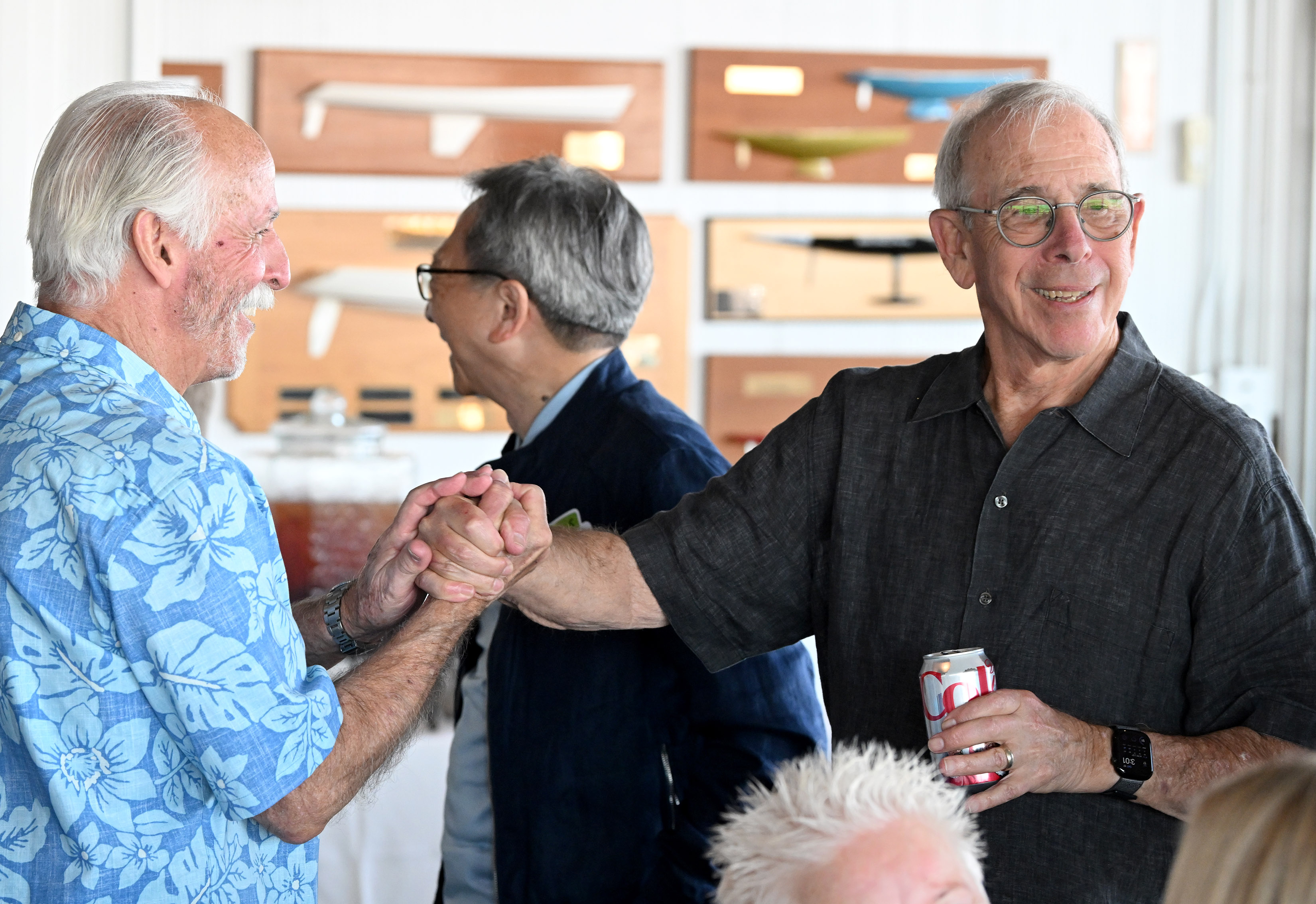 Long time patient Greg Tedesco greets his doctor, Dr. Marvin...