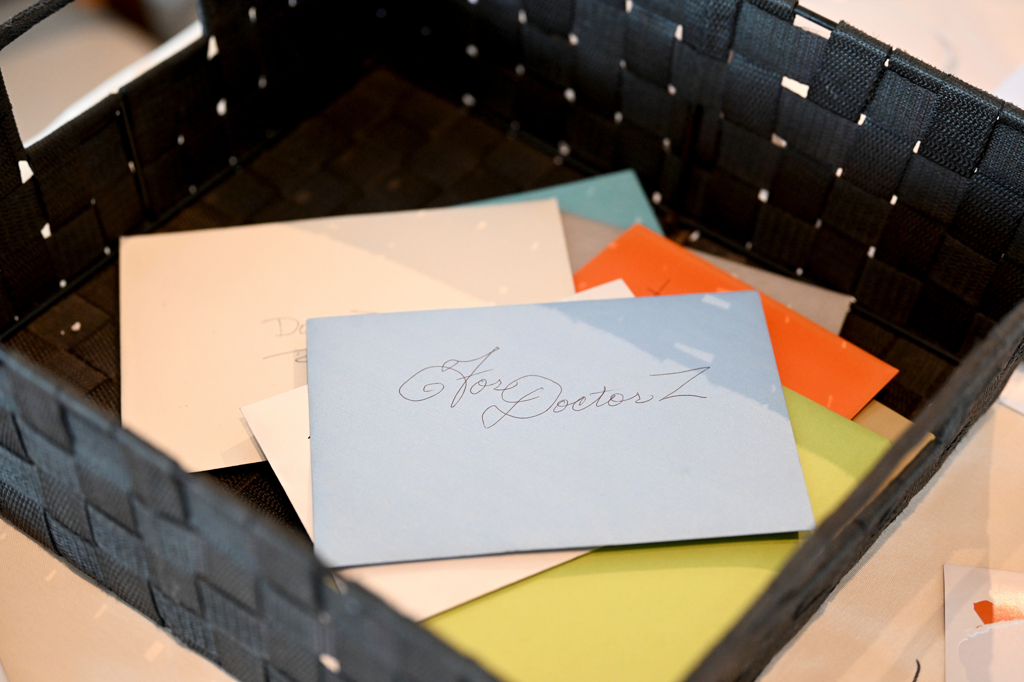 Letters pile up from friends, family and former patients at...