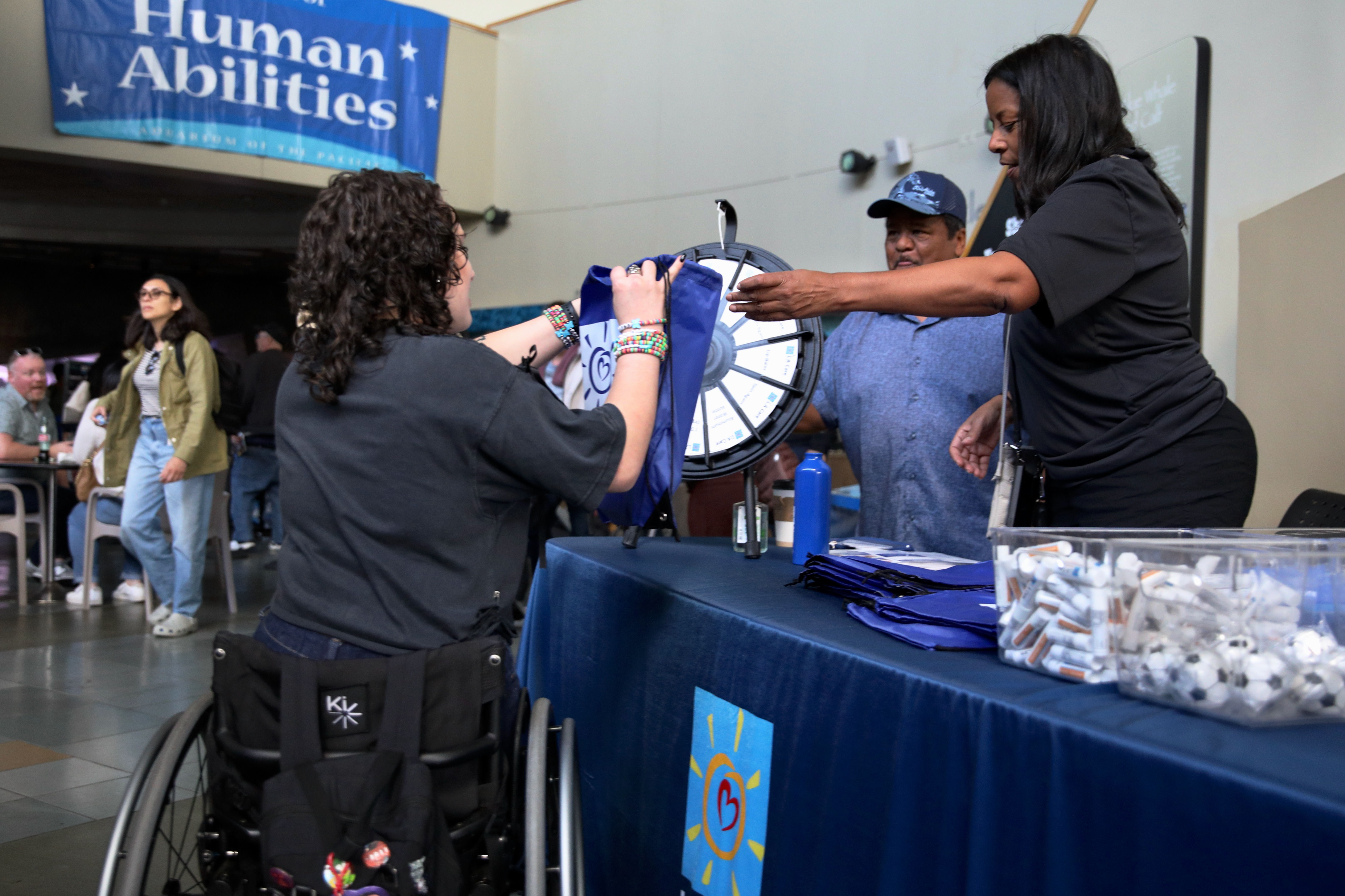 An attendee plays a game at the 23rd annual Festival...