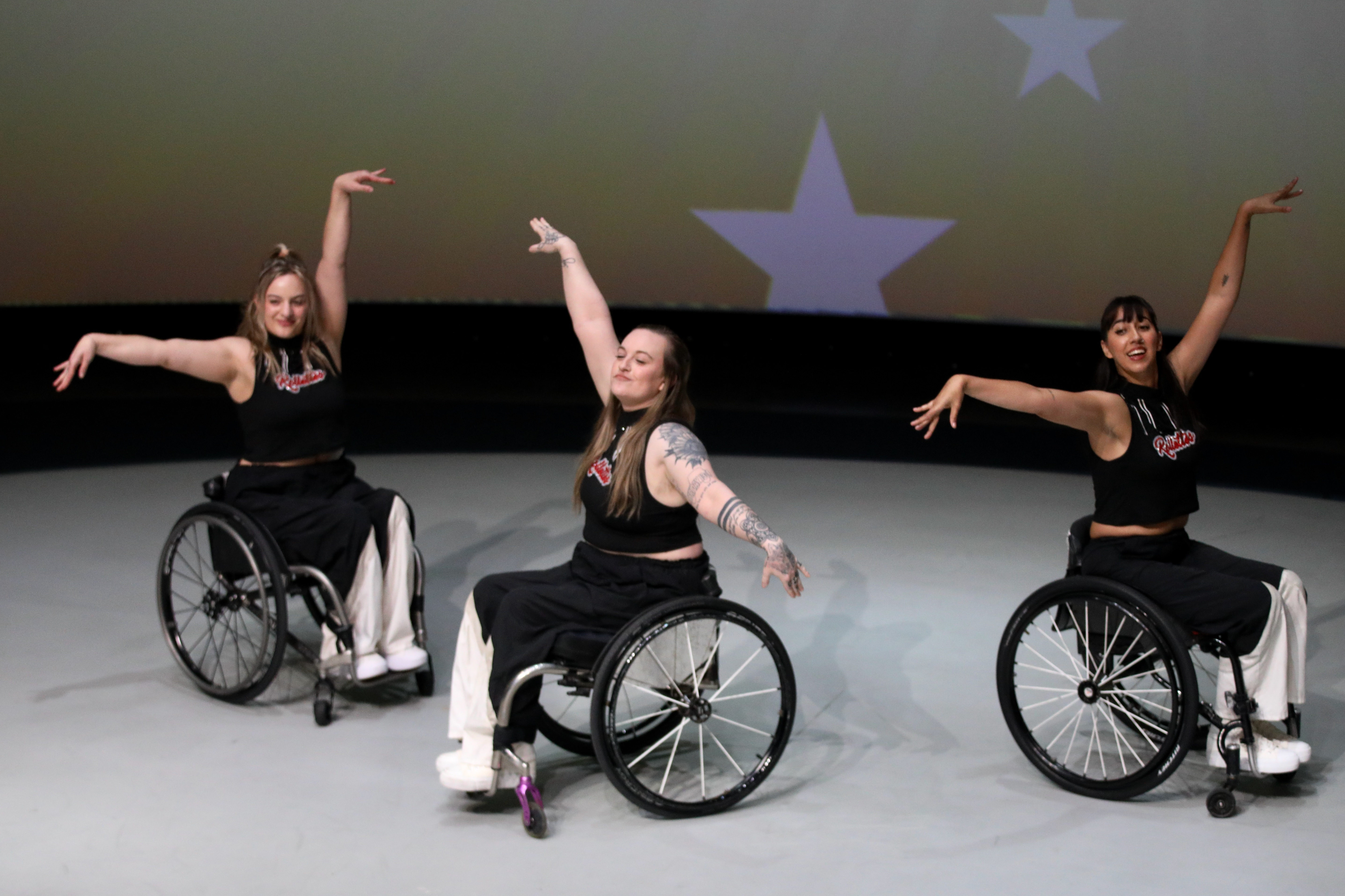 Wheelchair dance troupe The Rolletteâs perform at the Festival of...