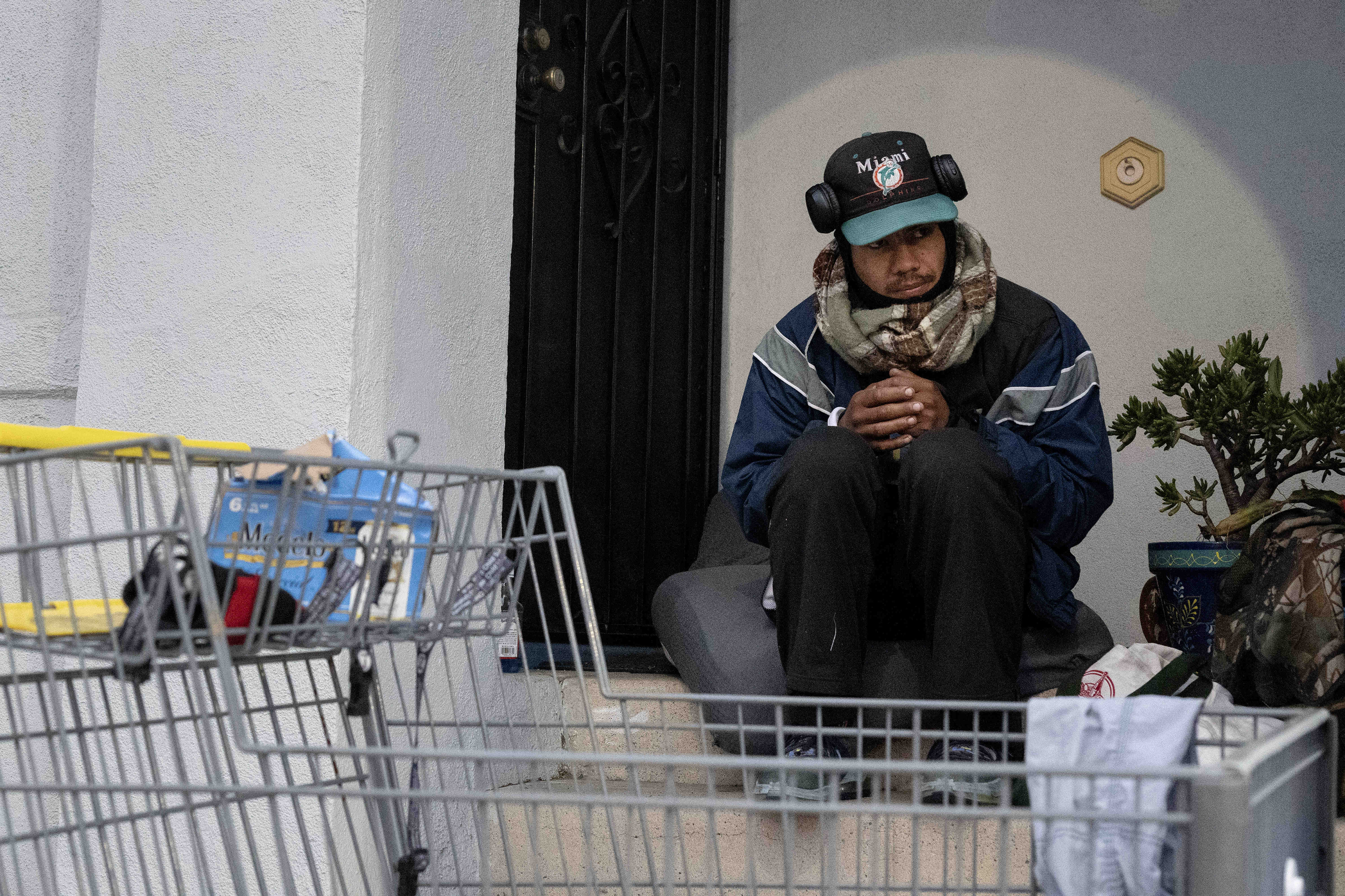 A person experiencing homelessness is interviewed during the 2026 Point...