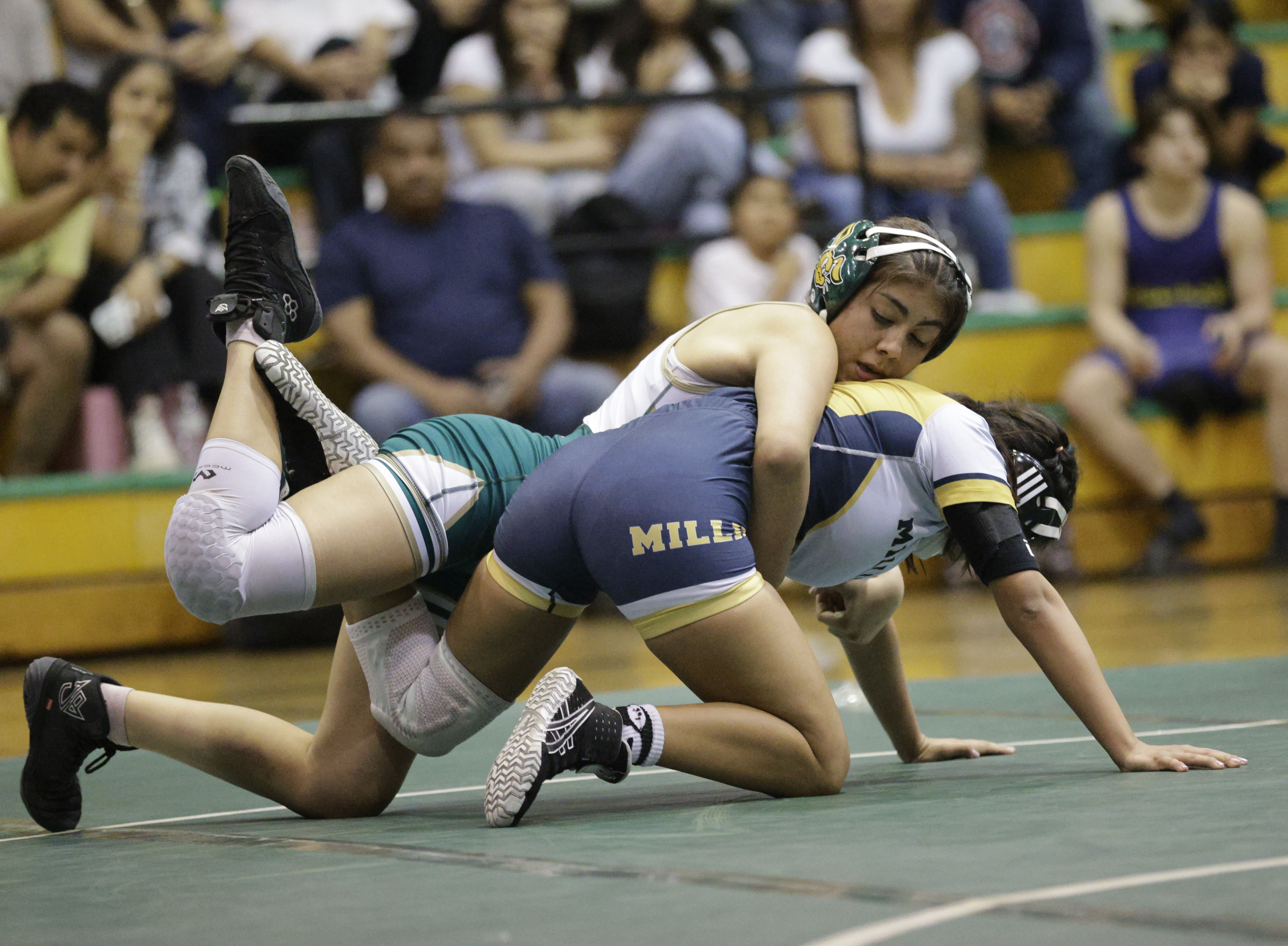 Long Beach Poly’s Maribel Quezada takes on Millikan’s Ava Gomez...