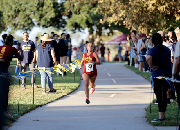 Wilson's Audrey Buckley comes in second in the Moore League cross country meet in Long Beach, CA, on Wednesday, Sept. 24, 2025. (Photo by Tracey Roman, Contributing Photographer)