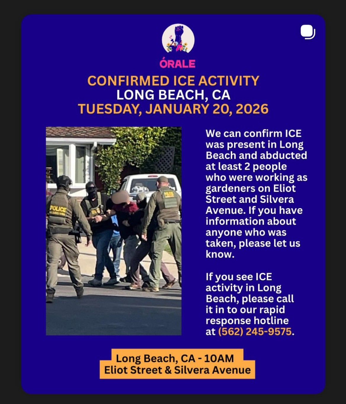 ICE agents detained two men in East Long Beach on...