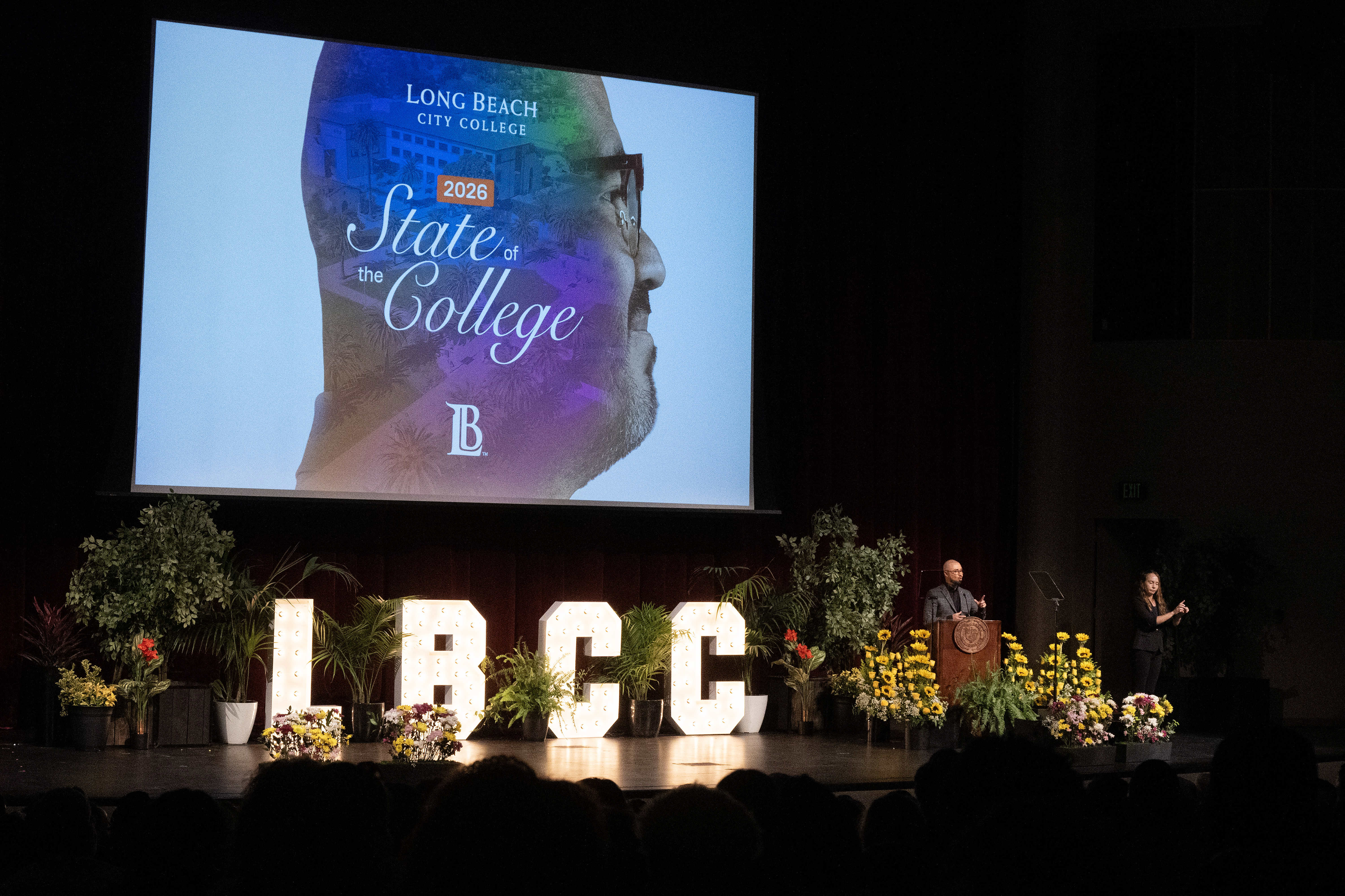 Superintendent-President Dr. Mike MuÃ±oz speaks during LBCCâs 18th Annual State...