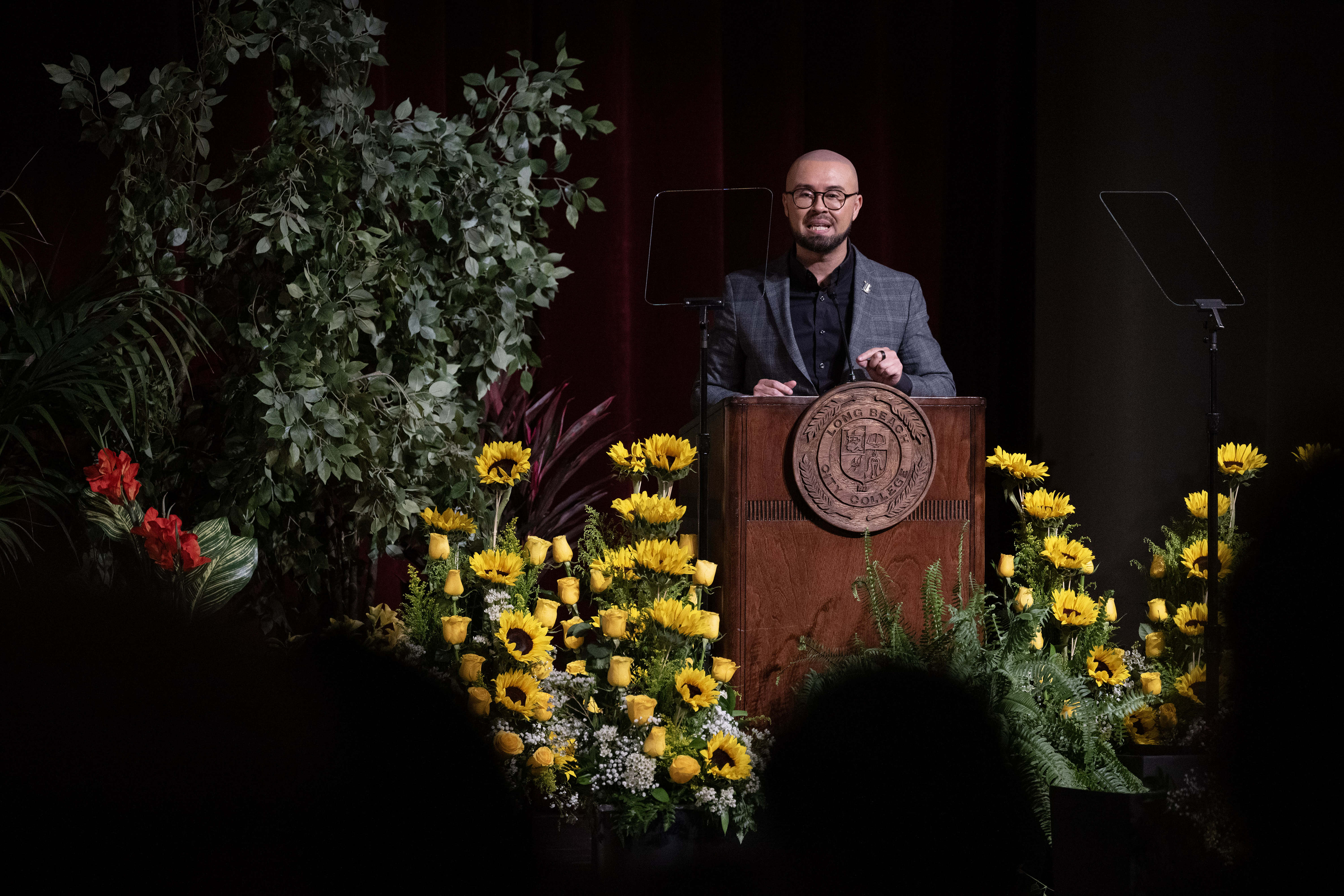 Superintendent-President Dr. Mike MuÃ±oz speaks during LBCCâs 18th Annual State...