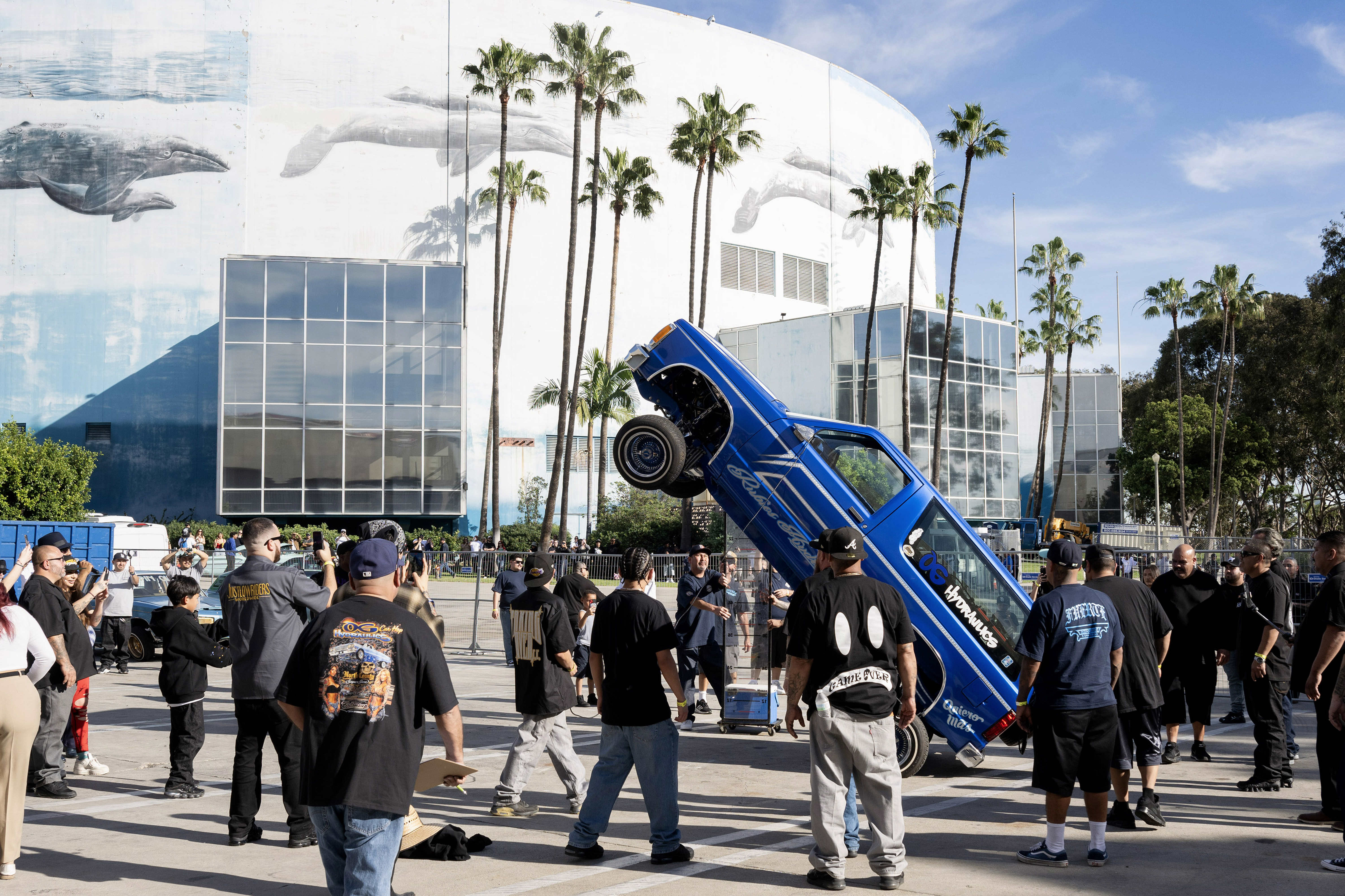 The Lowrider Super Show features a hop competition at the...