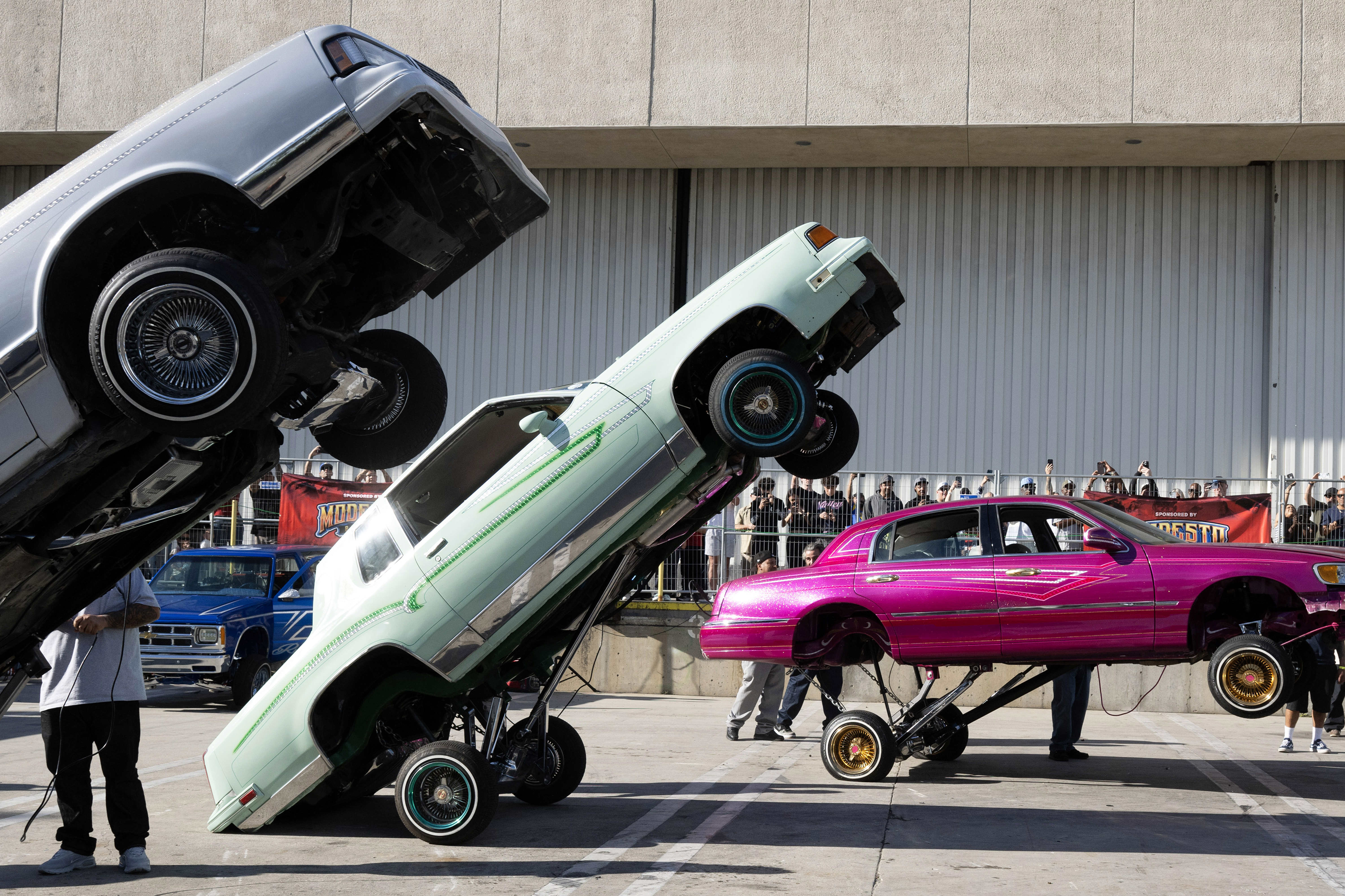 The Lowrider Super Show features a hop competition at the...