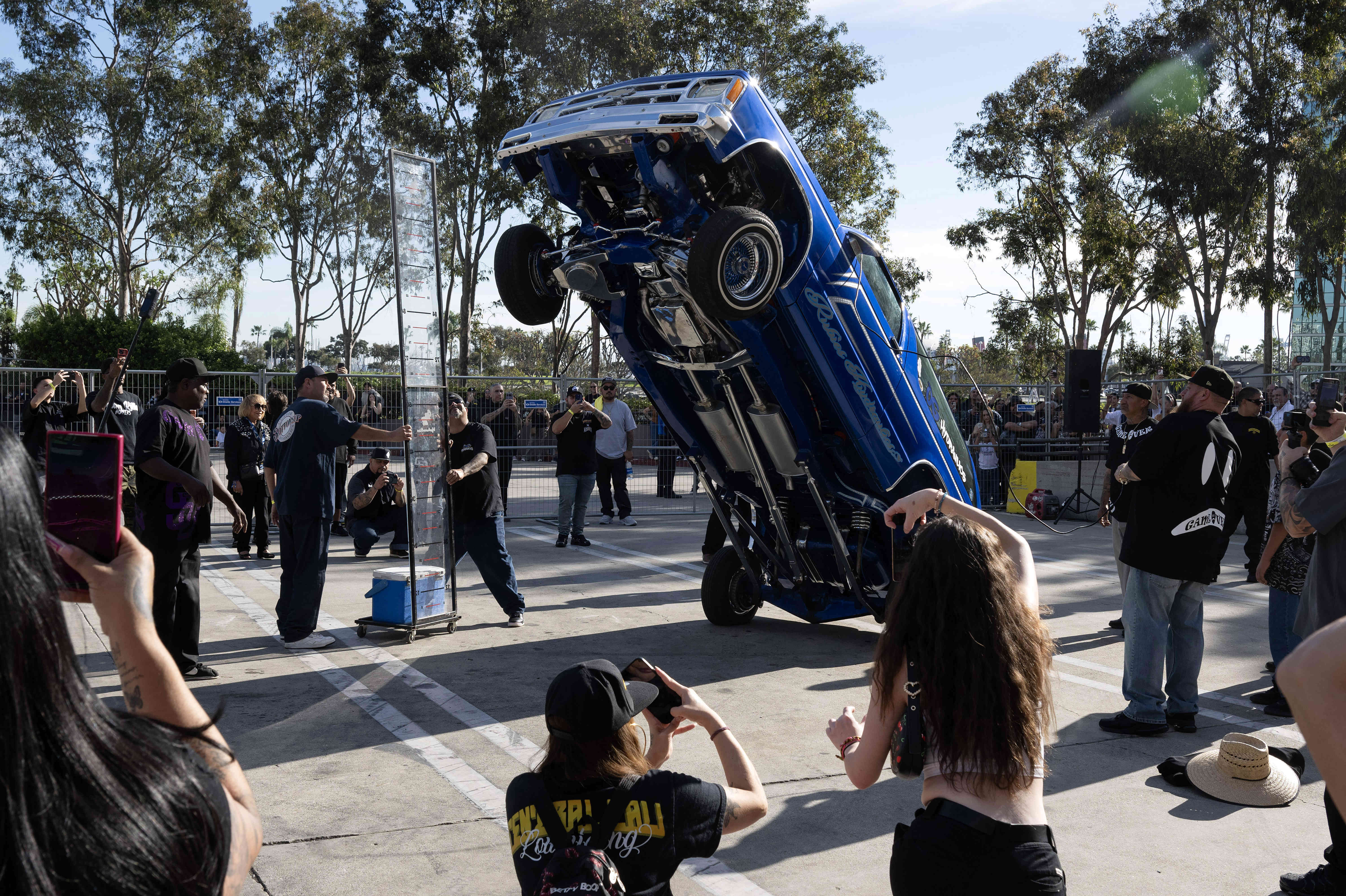 The Lowrider Super Show features a hop competition at the...