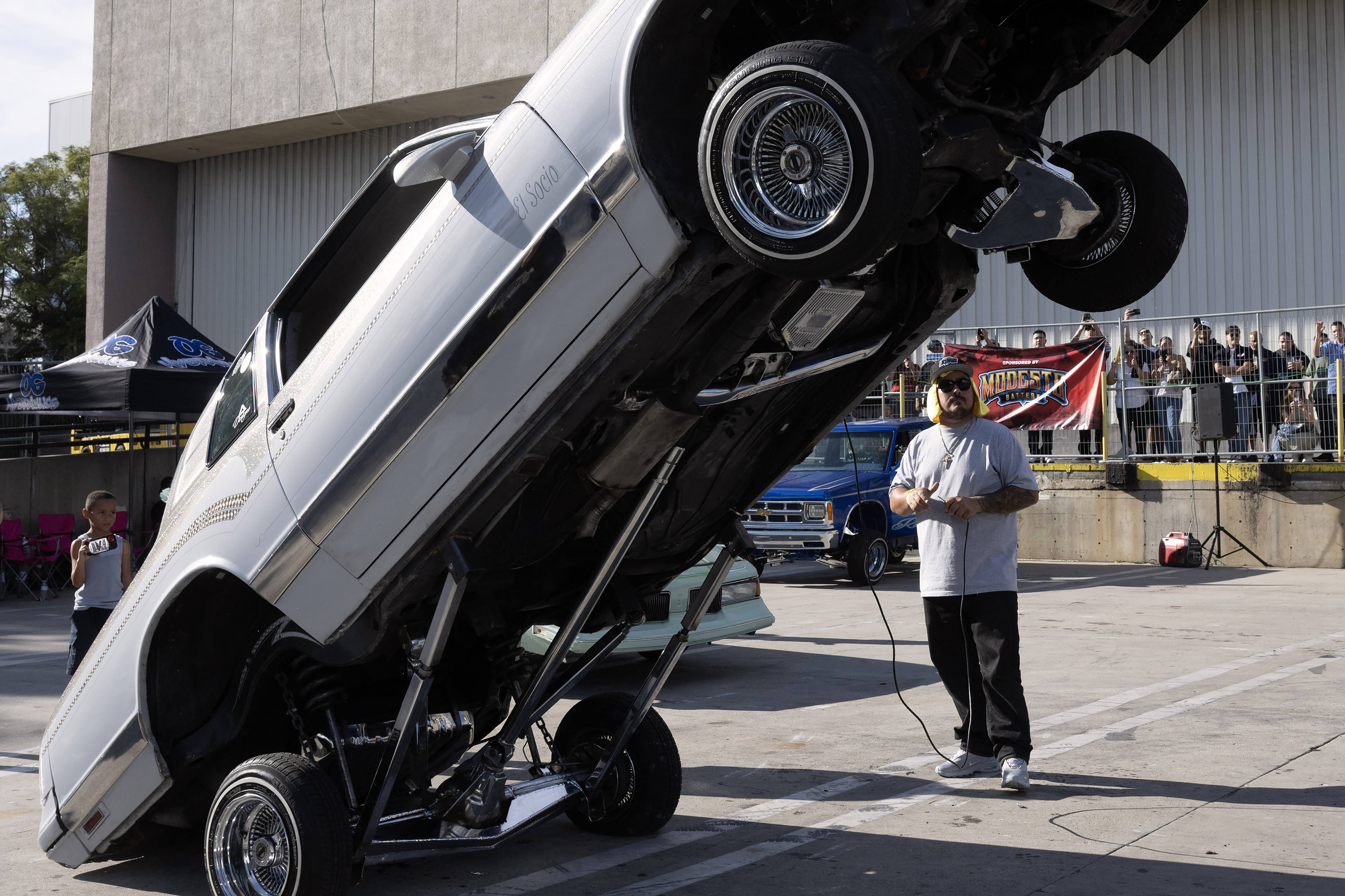 The Lowrider Super Show features a hop competition at the...
